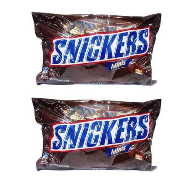 スニッカーズ MINIS SNICKERS ミニチュア 大容量パック 1020g ×2袋セット チョコレート キャラメルヌガー ピーナッツ お得用 業務用 個包装 コストコ 送料無料