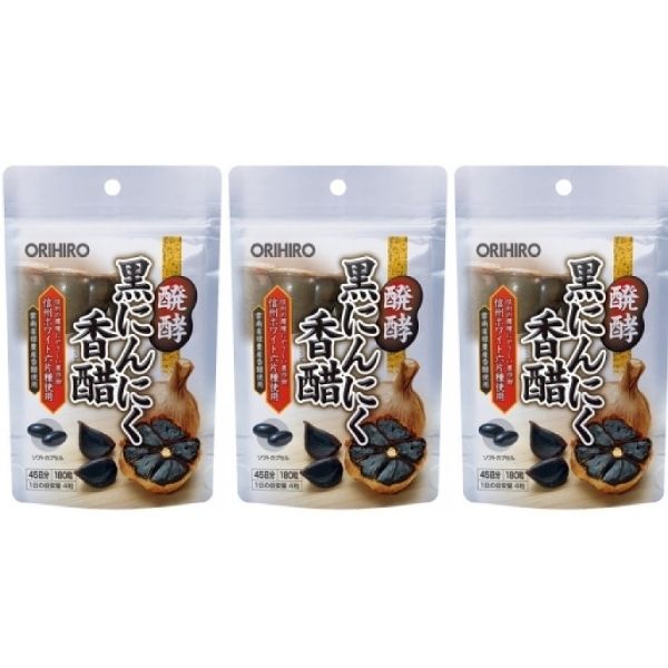 オリヒロ 醗酵黒にんにく香醋 180粒 3個 送料無料 サプリメント