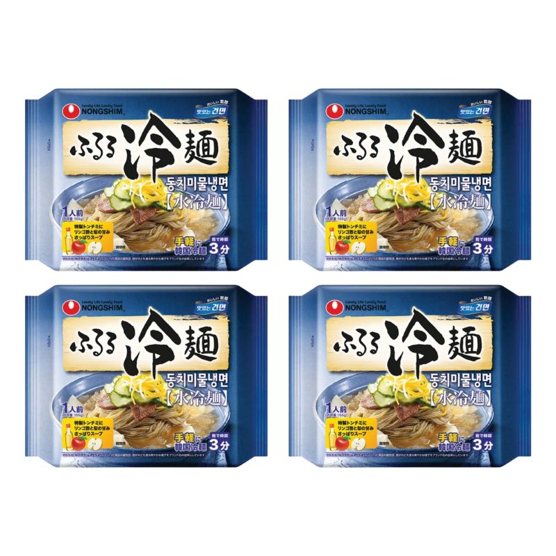 農心 ふるる水冷麺 4袋セット | 韓国冷麺 手軽 簡単 調理 インスタント れい麺 韓国 ???