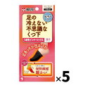 【5個計5足入り】足の冷えない不思議なくつ下 つま先インナーソックス ブラック フリーサイズ 1足入 M-0034