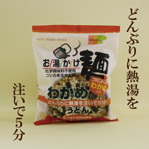 「お湯かけ麺 わかめうどん 72g（めん60g）×10個セット 創健社
