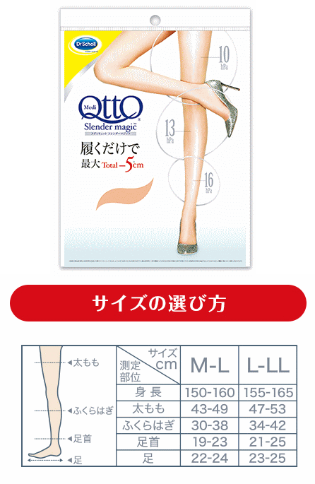 【合算3150円で送料無料】着圧ストッキング スレンダーマジック ライトベージュ M-L(1足)