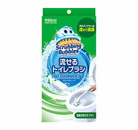 【合算3150円で送料無料】スクラビングバブル 流せるトイレブラシ フローラルソープ 本体