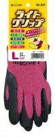 【合算3150円で送料無料】背抜き手袋 No.341 ライトグリップ Lサイズ 1双 レッド