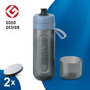 【合算3150円で送料無料】【BRITA】ブリタ ボトル型浄水器 アクティブ ダークブルー マイクロディスク 2個入り