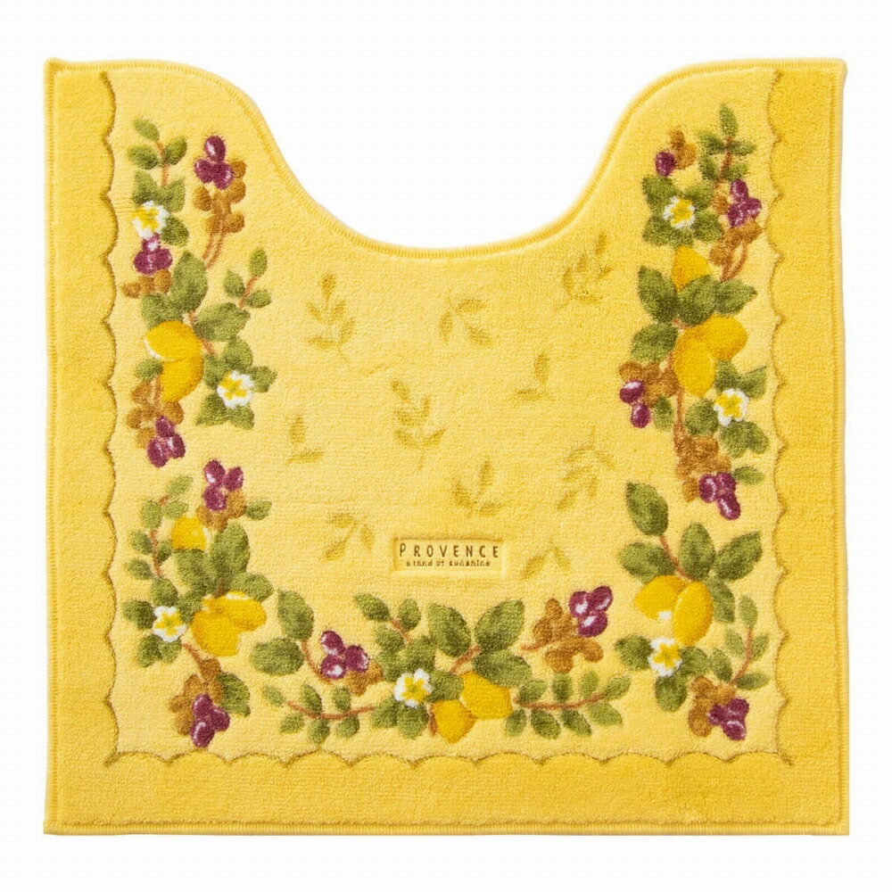 【合算3150円で送料無料】プロヴァンス シエル トイレマット 約58cm×60cm イエロー 1枚入