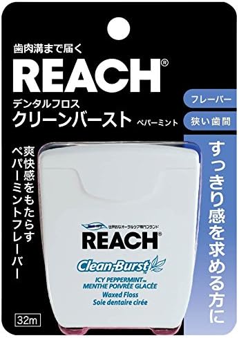 【合算3150円で送料無料】【REACH】リーチ デンタルフロス クリーンバースト ペパーミント 32m