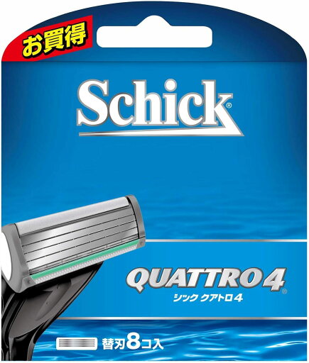 【送料無料】【Schick】シック クアトロ4 替刃 8個入 【送料無料】【Schick】シック クアトロ4 替刃 8個入