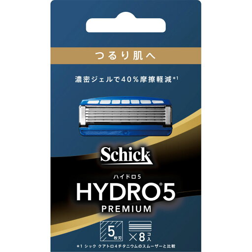 【送料無料】【Schick】シック ハイドロ5 プレミアム つるり肌へ 替刃 8個入 【送料無料】【Schick】シック ハイドロ5 プレミアム つるり肌へ 替刃 8個入