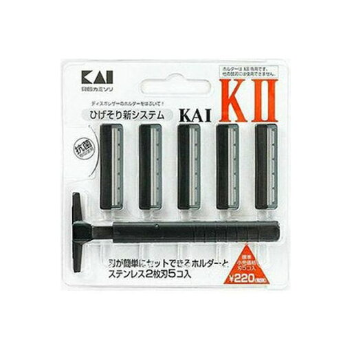 【合算3150円で送料無料】貝印カミソリ K2 ホルダー 本体+替刃5個入り 【合算3150円で送料無料】貝印カミソリ K2 ホルダー 本体+替刃5個入り