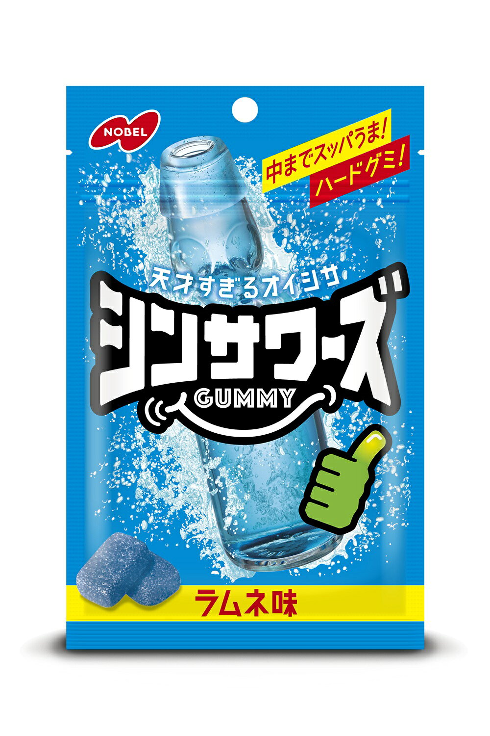 製品の特徴 ●酸っぱくて濃い味わいと、弾力のあるハード食感。 ●人気のラムネ味が登場です。 ●スッパさとラムネ味の爽快感がマッチ。 これぞまさに”天才の味”！ ※パッケージデザイン等が予告なく変更される場合もあります。 ※商品廃番・メーカー欠品など諸事情によりお届けできない場合がございます。 販売元：ノーベル製菓株式会社 住所：〒544-0004大阪市生野区巽北4丁目10番2号 商品に関するお問い合わせ先 電話：0120-47-0141 受付時間／平日9:00〜17:00（土日祝除く） 広告文責：有限会社シンエイ 電話：077-544-5855