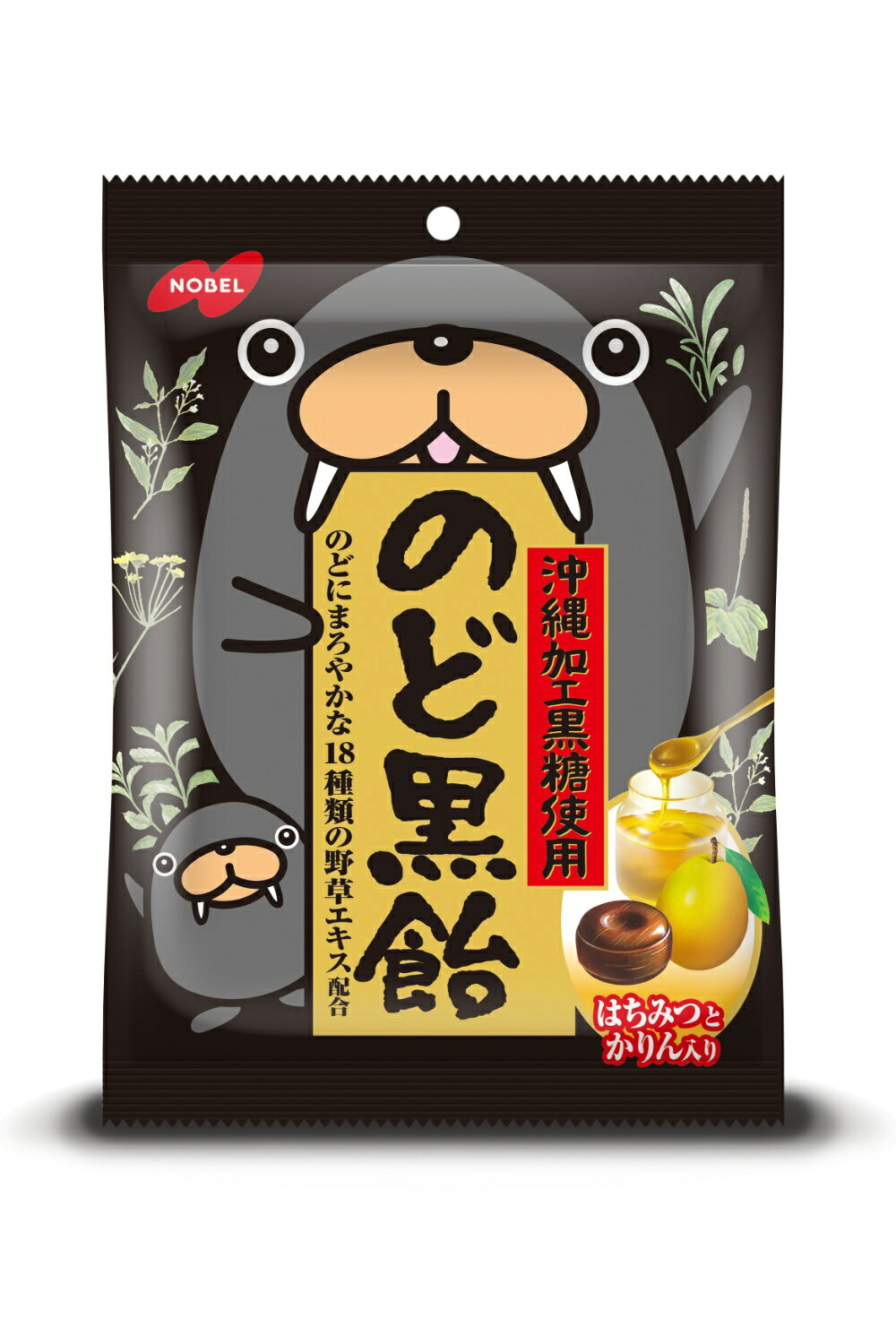 製品の特徴 ●長年皆様に愛されてきたトドクロちゃん親子を、パッケージに大々的に採用。 ●売場での登場感と、より親近感をもってお客様に手に取っていただける様にリニューアルしました！ ●黒糖にかりんとはちみつを加えて作った、甘くて懐かしくてほっとする味 ※パッケージデザイン等が予告なく変更される場合もあります。 ※商品廃番・メーカー欠品など諸事情によりお届けできない場合がございます。 販売元：ノーベル製菓株式会社 住所：〒544-0004大阪市生野区巽北4丁目10番2号 商品に関するお問い合わせ先 電話：0120-47-0141 受付時間／平日9:00〜17:00（土日祝除く） 広告文責：有限会社シンエイ 電話：077-544-5855