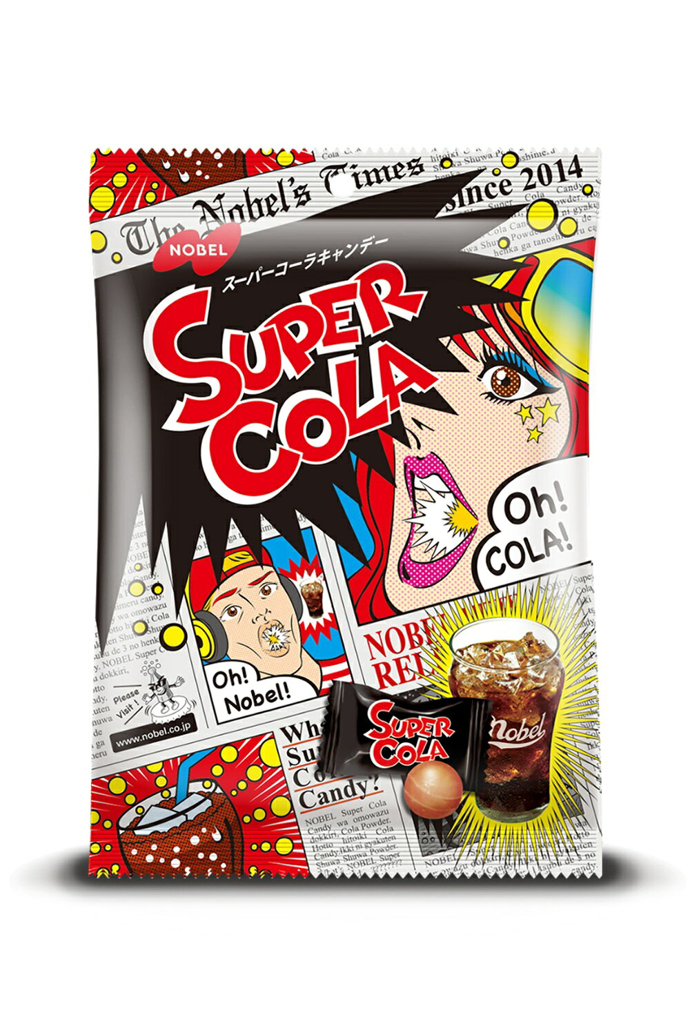 製品の特徴 ●人気の「スーパーレモン」シリーズにコーラ味が登場！ ●しゅわしゅわパウダーが入ったキャンデーに、酸味が効いたパウダーをコーティング！3つの味の変化を楽しめるキャンデーです。 ●酸っぱ好きによる、酸っぱ好きのための、超絶酸っぱいコーラキャンデー ※パッケージデザイン等が予告なく変更される場合もあります。 ※商品廃番・メーカー欠品など諸事情によりお届けできない場合がございます。 販売元：ノーベル製菓株式会社 住所：〒544-0004大阪市生野区巽北4丁目10番2号 商品に関するお問い合わせ先 電話：0120-47-0141 受付時間／平日9:00〜17:00（土日祝除く） 広告文責：有限会社シンエイ 電話：077-544-5855