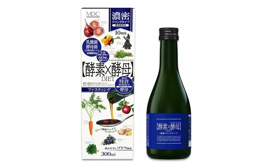 製品の特徴 ●乳酸菌と酵母菌による、二段階発酵の植物エキス発酵液を配合。 ●そのままでも水などで割っても、美味しく飲みやすい酵素ドリンクでスリム・スッキリ・キレイをサポート。 ●短期間のファスティングサポートのほか、毎日の生活に酵素ドリンクを取り入れたい方にもおすすめです。 【お召し上がり方】 1回30ml程度、1日1〜3回を目安に、よく振ってからお召し上がりください。 ※イースト×エンザイムダイエット粒（サプリメントタイプ）との併用もおすすめします。 原材料名 還元水飴（国内製造）、イソマルトオリゴ糖、水飴、植物エキス発酵液（ダイコン、ニンジン、カブ、キュウリ、トマト、ピーマン、オクラ、カイワレ、ニラ、キャベツ、ハクサイ、レタス、キクナ、モヤシ、チンゲンサイ、ミズナ、ターサイ、パセリ、セロリ、フキ、アスパラガス、ブロッコリー、カリフラワー、ネギ、セリ、トウガン、芽キャベツ、ナス、ショウガ、大豆モヤシ、モロヘイヤ、クウシンサイ、ミツバ、サニーレタス、サンチュ、サラダナ、コマツナ、シロナ、トウミョウ、シシトウ、パプリカ、プリンスメロン、パイナップル、スイカ、キウイ、ミカン、オレンジ、イチジク、ハッサク、ポンカン、ユズ、キンカン、イチゴ、リンゴ、ブドウ、ナシ、カキ、スダチ、カボス、シメジ、エノキダケ、シイタケ、マイタケ、ヒジキ、コンブ）、果糖ぶどう糖液糖、キャンドルブッシュエキス末、ブドウ濃縮果汁、酵母ペプチド／酸味料、カラメル色素、香料、増粘多糖類、ビタミンC、ビタミンB1、ビタミンB6、ビタミンB2 ※パッケージデザイン等が予告なく変更される場合もあります。 ※商品廃番・メーカー欠品など諸事情によりお届けできない場合がございます。 販売元：株式会社メタボリック 所在地：〒160-0023東京都新宿区西新宿3-2-11 新宿三井ビルディング二号館 お問い合わせ先 電話：0120-362-936 受付時間／平日10:00〜17:00 （土日祝除く） 広告文責：有限会社シンエイ 電話：077-544-5855