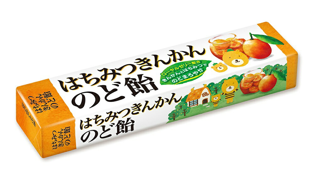 製品の特徴 ●はちみつきんかんのど飴の、のほほんとした世界観が感じられる親しみやすいデザインへリニューアル！ きんかんとはちみつのまろやかな味わいののど飴です。 ※パッケージデザイン等が予告なく変更される場合もあります。 ※商品廃番・メーカー欠品など諸事情によりお届けできない場合がございます。 販売元：ノーベル製菓株式会社 住所：〒544-0004大阪市生野区巽北4丁目10番2号 商品に関するお問い合わせ先 電話：0120-47-0141 受付時間／平日9:00〜17:00（土日祝除く） 広告文責：有限会社シンエイ 電話：077-544-5855