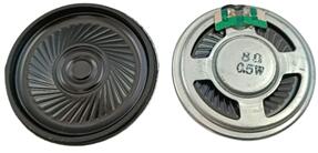 小型スピーカー　8Ω　0.5W　円の直径約φ40mm　厚約3.9mm　2個入　＜con-999＞