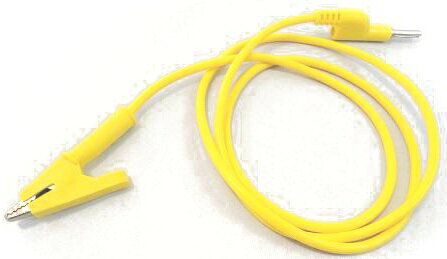 拡張口付きピンプラグ　コード長約900mm　黄色　1本入　＜1zi-168＞