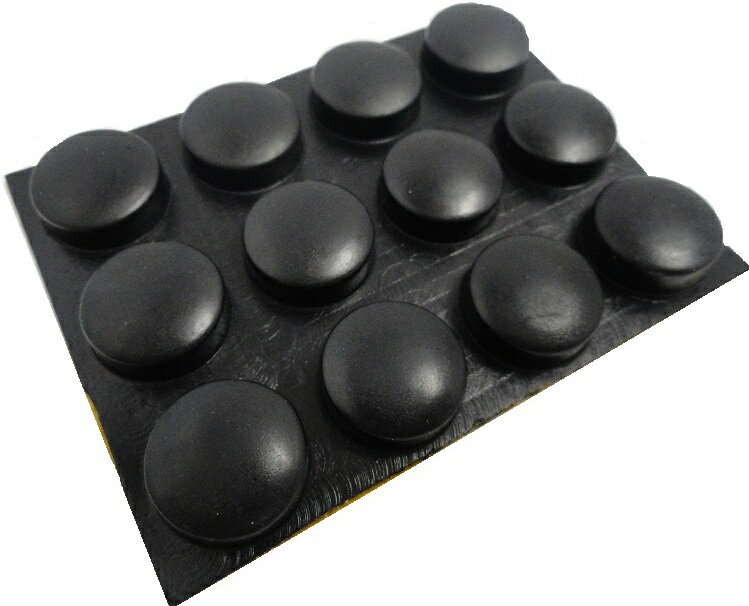 ゴム足　円の直径φ17.5mm　高さ7mm　シール接着ゴム足・ケース用ゴム足　12個入　＜2zi-038＞