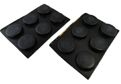 ゴム足　円の直径φ20mm　高さ4mm　シール接着ゴム足・ゴム足　12個入　＜2zi-042＞