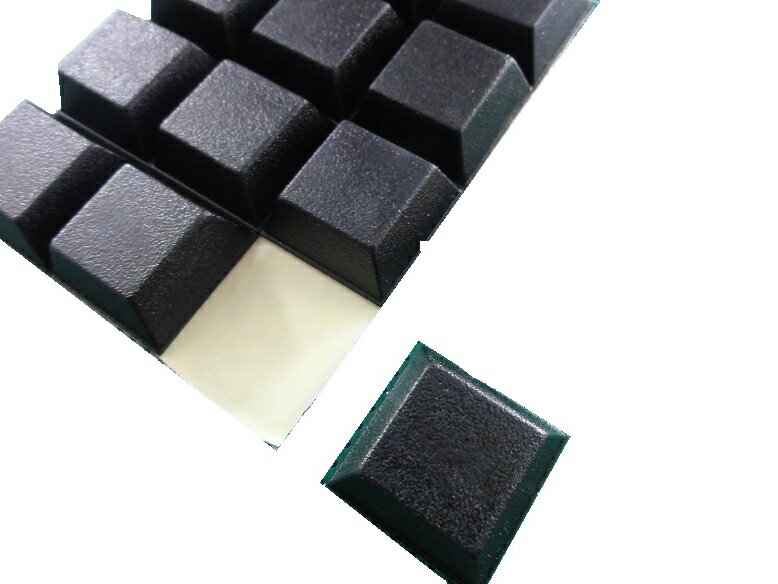 ゴム足四角 20mm×20mm 高さ8mm シール接着ゴム足 ゴム足 12個入 ＜ 2zi-062＞