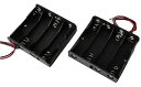 単三 4本 電池ボックス 電池ケース 約63.0×約57.7×高さ約14.9mm コード付 1個入 ＜bat-002＞