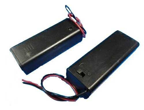 単三　1本　単3 電池 ボックス 電池 ケース ネジ〆 スイッチ 蓋付 約26.4×約67.1×厚約14.5mm　1個入　..