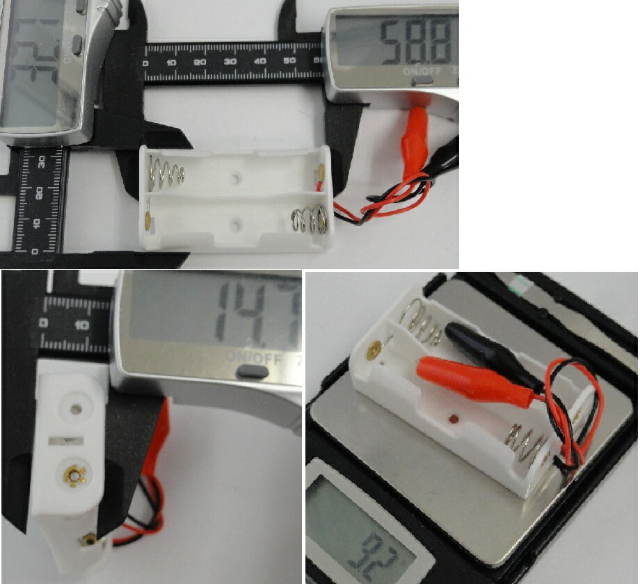 単三 2本 単3 電池ボックス・電池ケース 白...の紹介画像2