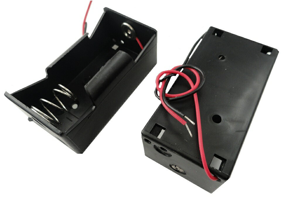 単一　1本　電池ボックス・電池ケース　約70×約37×厚約32mm　コード付　1個入に変更　＜bat-050＞