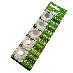 CR1220　リチウムボタン電池　3V　中国製　使い切り　1次電池　5個入　＜bat-152＞