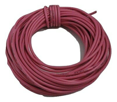 使いやすい工作用電線 ピンク AVR 0.75 外径約2.2mm 芯線数約21 長さ約10m <cod-090>