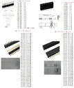 1×40=40P　ピンヘッダ　金メッキ　2.54mmピッチ　2個入　＜con-056＞ 3