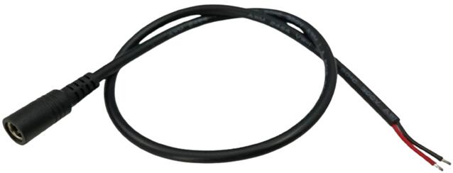 線付きDCコネクタ　メス　外径φ5.5mm　内径φ2.5mm　コード長約400mm　1本入　対con-1932　＜con-1931＞