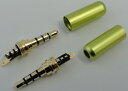 自作用金メッキ φ3.5オーディオプラグ 緑 2個入 <con-263>(2)