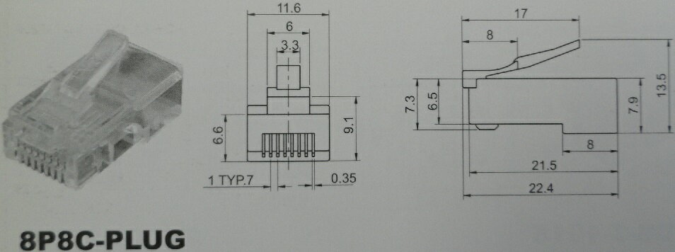LAN�����֥륳�ͥ�����RJ45 8��8�ġ�10������con-532��