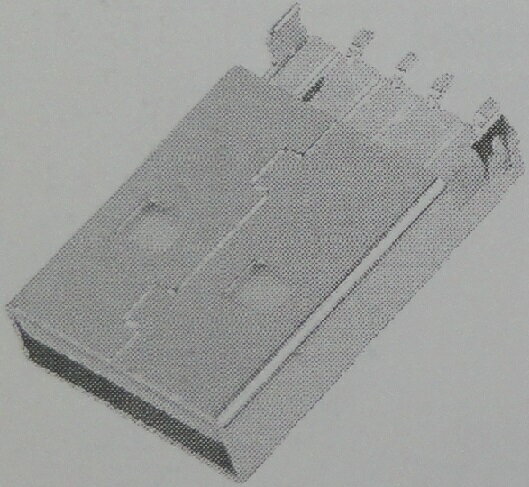 USBコネクタAタイプ　黒ベロ　 2個入