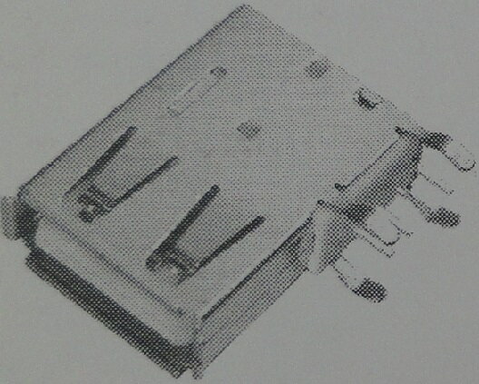 USBコネクタ　Aタイプ　メス　基板