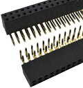 2×9=18P L字90度 ピンソケット 金メッキ 2.54mmピッチ 2個入 <con-619>