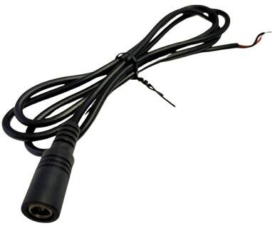 DCプラグコード　DCアダプタ　φ5.5mm　φ2.3mm（大きい）メス　約800mm　1個入　＜con-713＞
