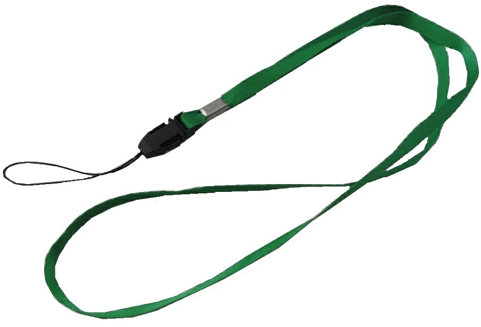 携帯電話用ネックストラップ　紐の長さ約70cm　緑　グリーン　ネックストラップ　2個入　＜kei-025＞
