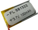 3.7V 約100mA 約23×約13×厚約6mm 工作用リチウムイオン充電池 USBから充電 1個入 <kei-711>