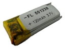 工作用リチウムイオン充電池 3.7V 約120mA 約31.9mm×約10.8mm×厚約4.9mm USBから充電 1個入 <kei-736>