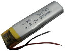 3.7V 約300mA 約47.2mm×約11.5mm×厚約5.1mm 工作用リチウムイオン充電池 充放電基板付 USBから充電 1個入 <kei-764>