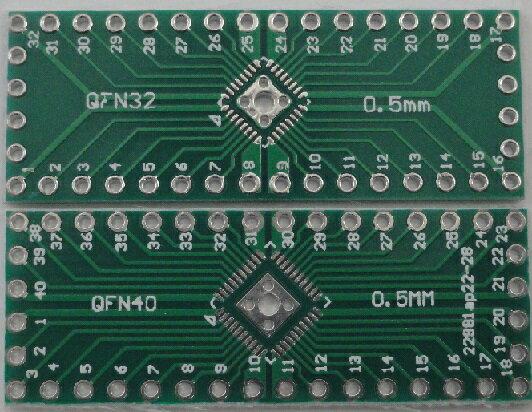 変換基板 QFN40 0.5mm QFN32 0.5mm 変換基板 1枚入 ＜pcb-022＞