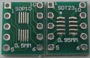 変換基板　表面　SOP10　0.5mm、裏面　SOT23　0.95　変換基板　1枚入　＜pcb-110＞