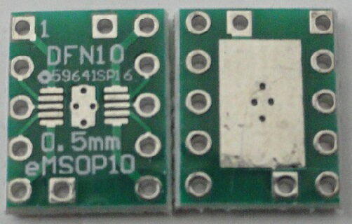 変換基板通販・販売 片面のみ eMSOP10 0.5mm DFN10 1枚入＜pcb-111＞