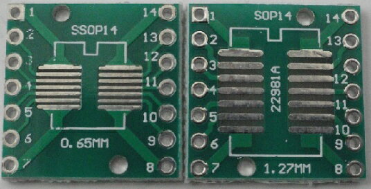 変換基板　表面　QFN16　0.5mm、裏面　LGA16　0.5mm　1枚入＜pcb-113＞