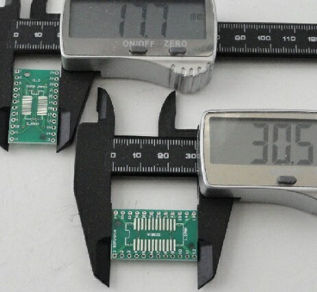 変換基板　表面　SSOP24　065mm、裏面　SOP24　1.27mm　1枚入　＜pcb-116＞