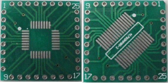 楽天札幌貿易変換基板通販・販売　表面　QFP32　0.8、裏面　SSOP32　0.8　1枚入　＜pcb-118＞