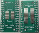 変換基板　表面　SSOPO4~28　0.65mm、裏面　SOP4~28　1.27mm　変換基板　1枚入　＜pcb-119＞