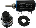 ストッパー付バーニヤダイアル+ヘリカルポテンショメータ 1kΩ±5% C±0.3% 10回転 1組入<res-040>